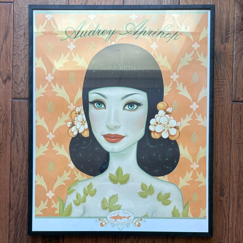 Dogfish Head Framed Poster “Audrey Aprihop”